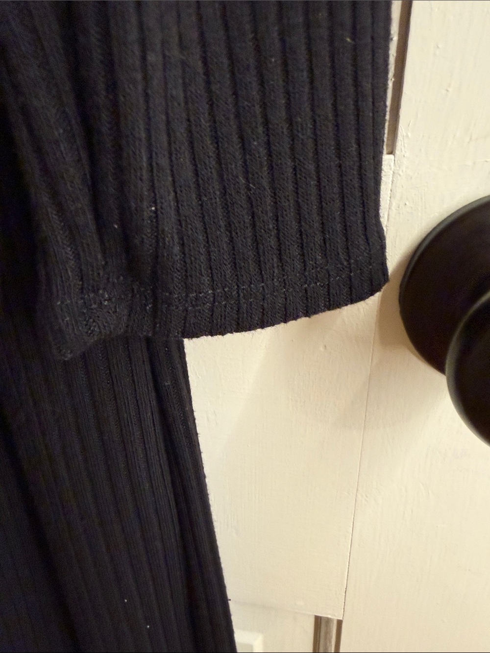 Splendid Black Rib Knit Open Cardigan - Picture 5 of 9